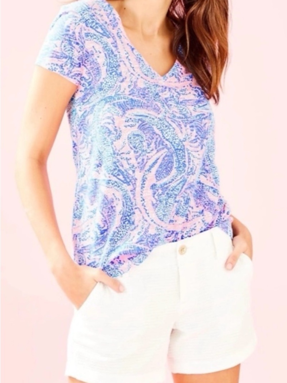 Lily Pulitzer Etta V-Neck Top